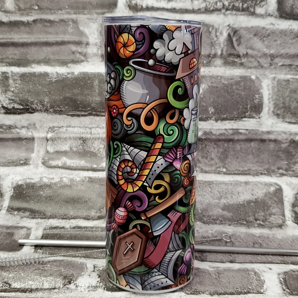 Halloween Favorite Things Stainless Steel Tumbler 20oz Sublimated RTS - Picture 6 of 7